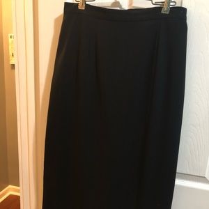 Bice by Sag Harbor Long Black Pencil Skirt